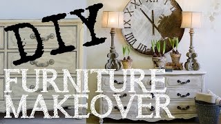 How to White Wash Furniture using Chalk Paint DIY Restoration Hardware Look [upl. by Cornelia717]