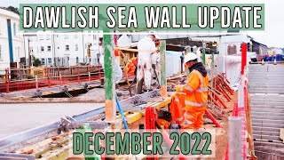 Dawlish Sea Wall Update December 2022  The Link Bridge Pour  8k Video [upl. by Kaehpos836]