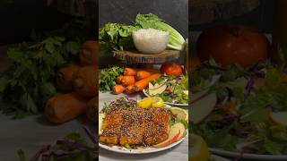 Honey glazed salmon with Apple salad [upl. by Adnamra]