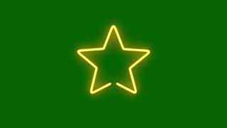 Neon Star Effect Green Screen ⭐ [upl. by Ahseihs]