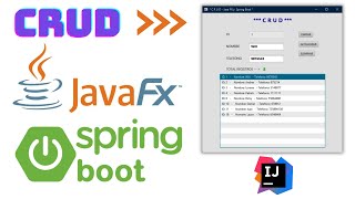 CRUD 2024 Spring Boot 🍃 con Java FX ♨️ BD MySQL Interfaz Grafica GUI IntelliJ IDEA java mysql [upl. by Kirst238]