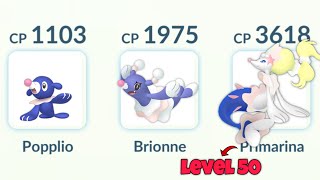 Shiny Popplio Brionne Primarina Family Only Challenge in Pokemon GO [upl. by Steele294]