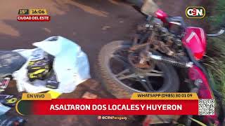 Asaltaron dos locales y huyeron [upl. by Ardnwahs]