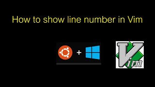 Ubuntu WSL Win10 How to show line number in Vim [upl. by Elliven]