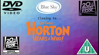 Closing to Horton Hears a Who 2008 UK DVD [upl. by Silohcin]