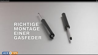 ACETips  Richtige Montage einer Gasfeder [upl. by Illak]