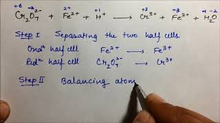 ion electron method  Vishal Rahal  redox reactions  balancing [upl. by Neveda]