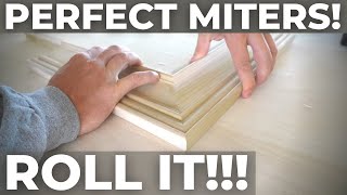 The Most Important Trick for Perfect Casing amp Crown Miters  ROLL IT [upl. by Yahsat]