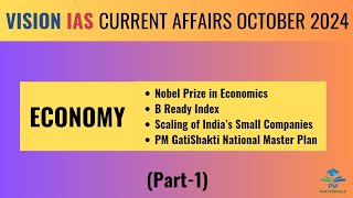 October 2024  Vision IAS Current Affairs  Economy  Part1 [upl. by Fe144]