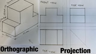 Orthographic Projection  First Angle  Part 1 [upl. by Roxie]