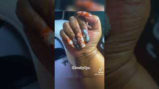 Spooky glow polygel lipstick shape klawsbycyn nails polygelnails glownails nailart naildesign [upl. by Eltotsira606]