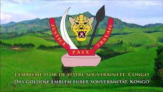 Nationalhymne der Demokratischen Republik Kongo FRDE Text  Anthem of Congo German [upl. by Adnilreh]