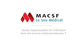 Quelle responsabilité de linfirmière dans les erreurs médicamenteuses [upl. by Lamek725]