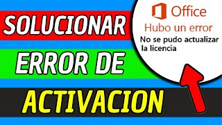 Como Solucionar El Error De Activacion De Microsoft Office Word Exel Power Point [upl. by Iadrahc2]