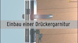 Drückergarnitur einbauen  Klinke  Sichtschutz  Tor – TraumGarten [upl. by Reisinger]