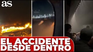 El ACCIDENTE del AVIÓN que ha ardido en JAPÓN grabado desde dentro [upl. by Orms]