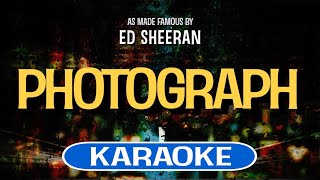 Photograph Karaoke  Ed Sheeran [upl. by Basia]