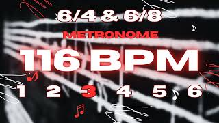 116 BPM  64 amp 68 Metronome [upl. by Roana]