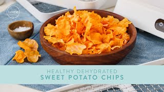 How to make Healthy Crispy SWEET POTATO CHIPS in a dehydrator [upl. by Thedrick]