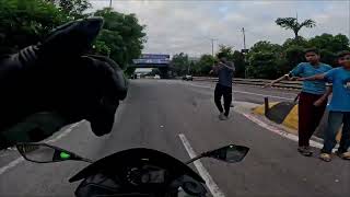 riding Kawasaki Ninja zx6r on dnd flyover [upl. by Nannahs816]