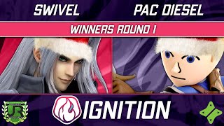 Swivel Sephiroth vs PAC DIESEL Yoshi Swordfighter  Ignition 363 WINNERS ROUND 1 [upl. by Gudren]