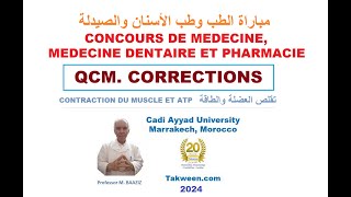 Concours Médecine dentaire pharmacie Contraction du muscle et énergie ATP Actions Myosine actine [upl. by Romito691]