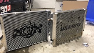 E36 M3 CSF Radiator vs Mishimoto Radiator Comparisons and Benefits [upl. by Assiar531]