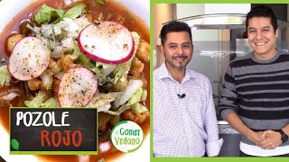 POZOLE ROJO SALUDABLE  Comer Vegano [upl. by Irt]