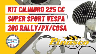 KIT CILINDRO PINASCO SUPER SPORT 225cc VESPA RALLY PX COSA 200 [upl. by Evelyn593]