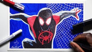 SPIDERMAN  INTO THE SPIDERVERSE DRAWING  DeMoose Art [upl. by O'Connell]