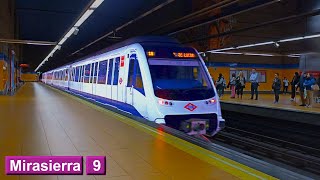 Mirasierra L9  Metro de Madrid  Serie 8000  9000  5500 [upl. by Assilen786]