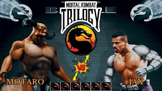 MOTARO VS JAX  MORTAL KOMBAT TRILOGY  HIGH LEVEL EPIC FIGHT [upl. by Nnylyt]