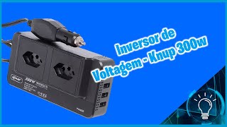 Transformar 12V em 110V no carro Inversor de Voltagem  Knup 300w [upl. by Arek890]