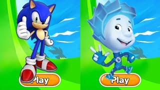 Sonic Dash Vs The Fixes  Movie Sonic Vs All Boss Zazz Egman All character Unlocked [upl. by Marelya]