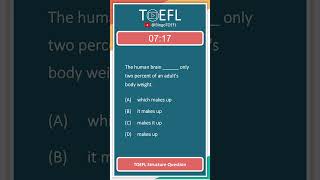 TOEFL Grammar Practice 361  Structure Questions Verbs [upl. by Eudosia744]