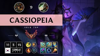 Cassiopeia Top vs Riven  KR Grandmaster Patch 1412 [upl. by Eniamrehc832]