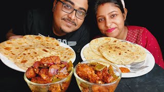 Eating Show  Paratha Chilli Chicken  Mukbang  ASMR  Poulamieatingshow mukbang [upl. by Lednahc]