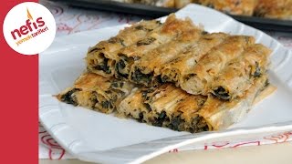 Ispanaklı Börek Tarifi  El Açması Çıtır Börek Yapımı [upl. by Katusha361]