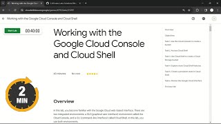 Working with the Google Cloud Console and Cloud Shell qwiklabs  coursera [upl. by Auqinihs]