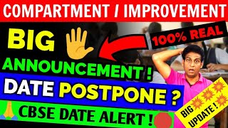 Shocking Compartment amp Improvement Exam Date Postpone  Cl 1012  Compartment Exams Date Sheet Out [upl. by Kirtap557]