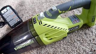 Ryobi P714K 18V One Evercharge Cordless Hand Vacuum Kit by Ryobi [upl. by Ahsekin426]