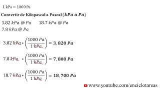 Convertir de KiloPascal a Pascal kPa a Pa [upl. by Kalmick]