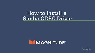 How to Install an ODBC Driver [upl. by Nnylidnarb]