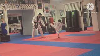 5yr old Aniko is showing his skills in Taekwondo Having no fear [upl. by Drud239]