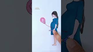 deep meaning video about pregnancy time 😢😢 art artwork animasyon çizgifilm dfartandcraft [upl. by Leirza125]