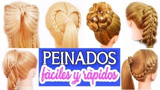 6 Peinados Casuales con Coletas con trenzas  Semirecogidos Faciles y Rapidos [upl. by Manley]