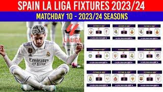 La Liga Fixtures Today ¦ Laliga 20232024 Upcoming Fixtures Matchday 10  Sevila vs Real Madrid [upl. by Ruhnke]