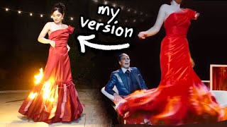 I made Katniss’s Fire Dress and actually lit it on fire [upl. by Fazeli]