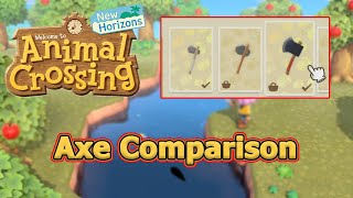 What is the difference between Stone Axe and Axe  Animal Crossing New Horizons Tips and Tricks [upl. by Grodin]