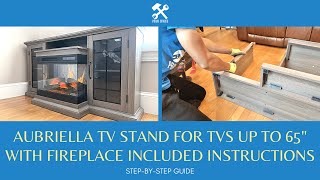 Twin Star Home TV Stand For TVs Up To 65quot With ClassicFlame PanoGlow Electric Fireplace Assembly [upl. by Peugia32]